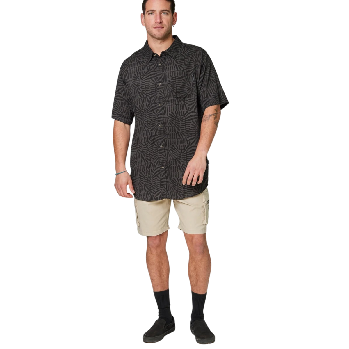 Camisa Manga Corta Quiver Gris Toke