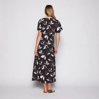Vestido Reef Women Black Buttons
