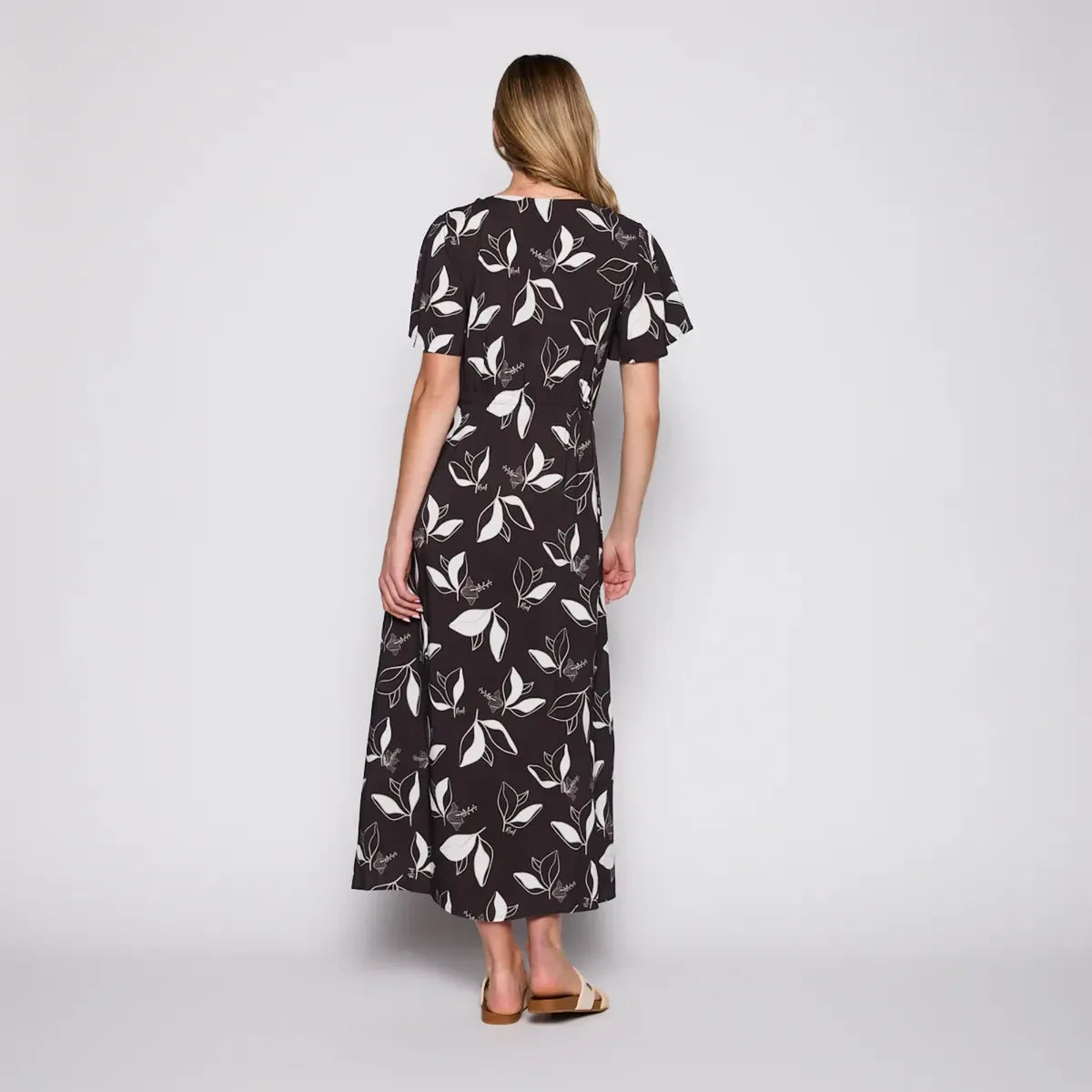 Vestido Reef Women Black Buttons
