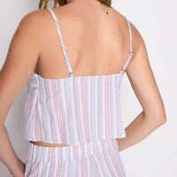 Blusa Crop Pabilo Reef Women Light Blue Multicolor