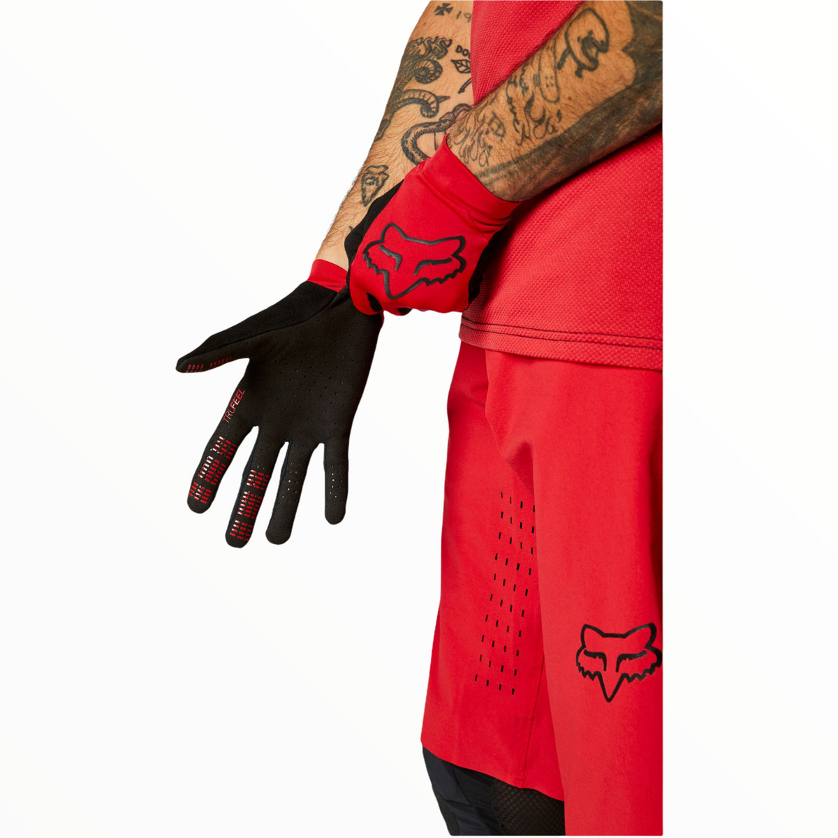 GUANTES BICICLETA FLEXAIR ROJO FOX